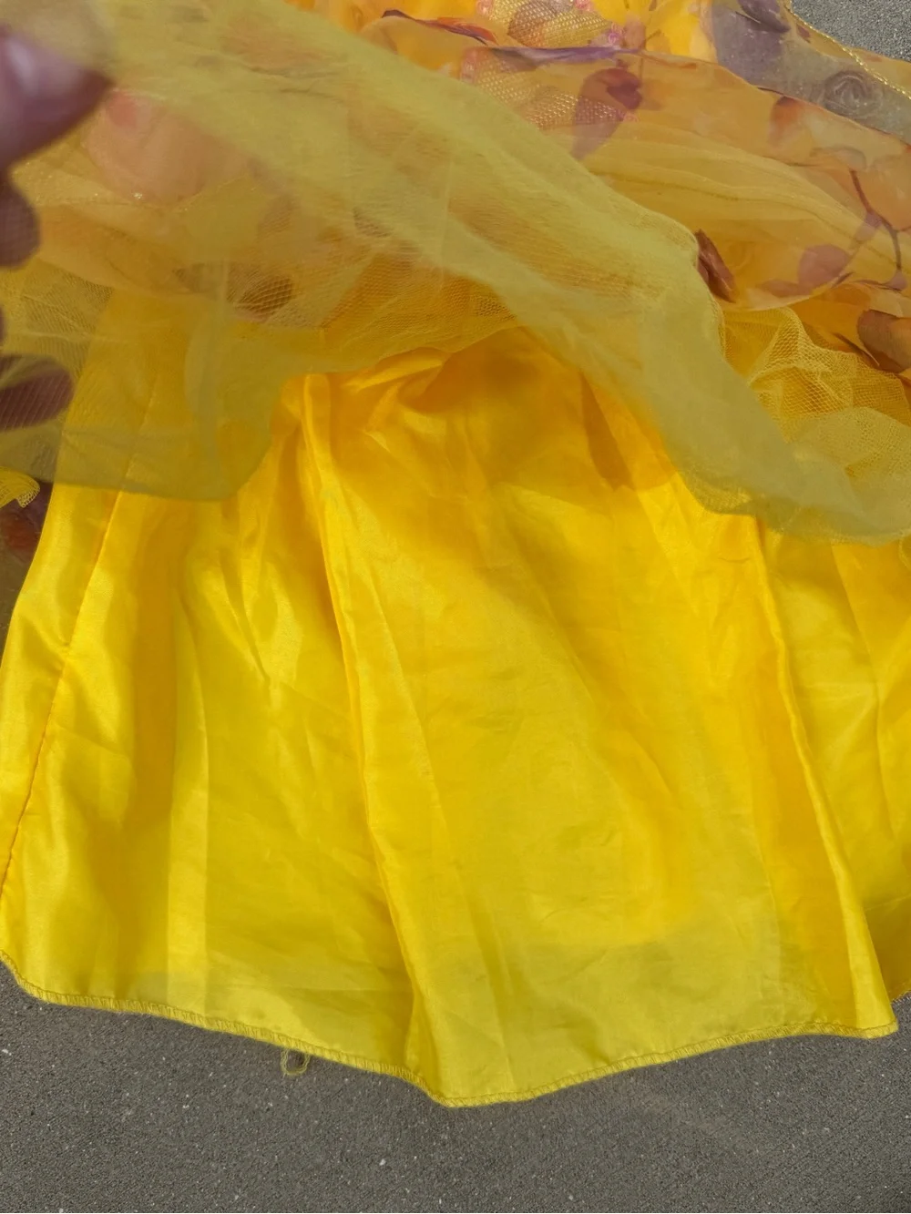 Disney Belle Costume Dress Yellow Ball Gown Beauty and the Beast Princess Sz 2